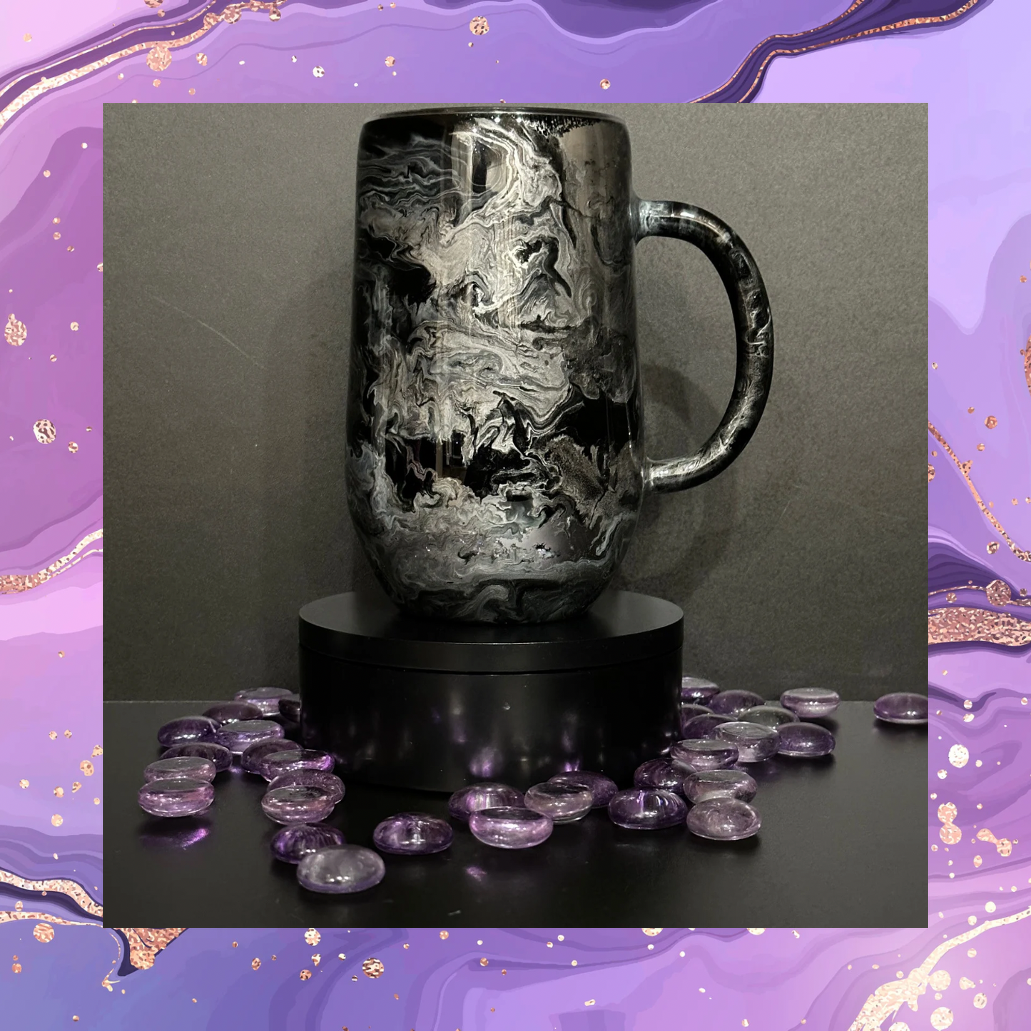 Silver/Black 16oz Stemmy