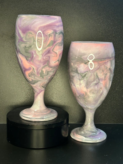 LavePinkGray swirl set