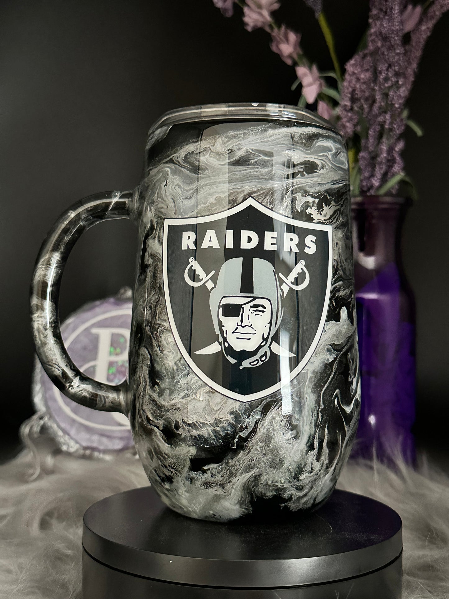 Silver/Black 16oz Stemmy