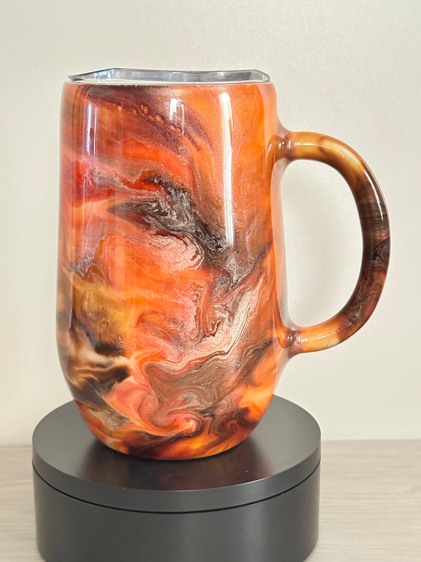 Orange and Brown blend  Tumbler